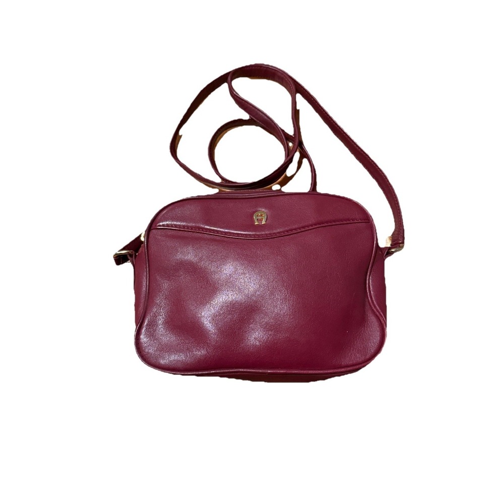 Vintage Etienne Aigner Crossbody Burgundy Leather‎ Shoulder Purse Strap EUC